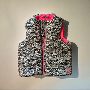 Baby Gap Cheetah Print Vest for Little Girl - bright pink lining - 2T